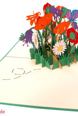 Pop Up Karte Natur Blumen, POP - UP Karten Geburtstag, Grußkarten Blumen, Klappkarte Geburtstagskart
