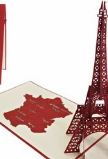 Pop Up 3D Karte, Glückwunschkarte, Reisegutschein, Eiffelturm