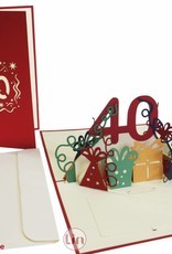 Beim Öffne Pop Up 3D Karte, Geburtstagskarte, Glückwunsch karte Gutschein, 40.Geburtstag, N20
