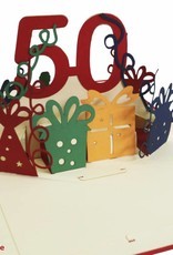 Pop Up 3D Karte, Geburtstagskarte, Glückwunsch karte Gutschein, 50.Geburtstag