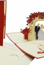 Pop Up 3D Karte, Hochzeitskarte, Hochzeitseinladung, Brautpaar Altar,