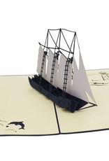 Pop Up 3D Karte, Geburtstagskarte, Glückwunsch karte, Gutschein, Segelschiff, N117