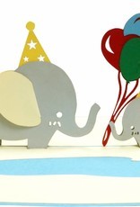 Pop Up 3D Karte, Geburtstagskarte, Glückwunschkarte, Gutschein, Elefanten, N288