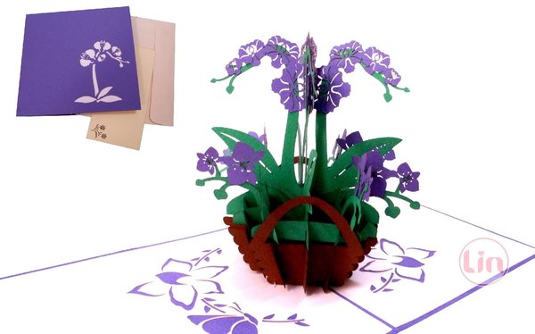 POP - UP Karten, POP UP Karten Geburtstag, 3D Grußkarten Blume Karte Klappkarte Geburtstagskarte Vie