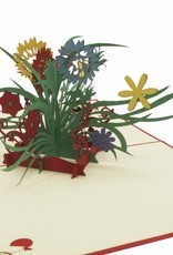 Pop Up 3D Karte, Geburtstagskarte, Glückwunschkarte Muttertag, Wildblumen